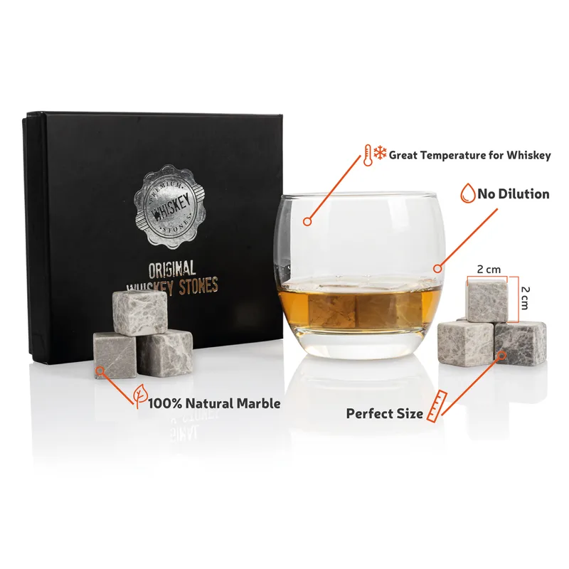 Atlantis Whiskey Cooling Stones Set as Gift