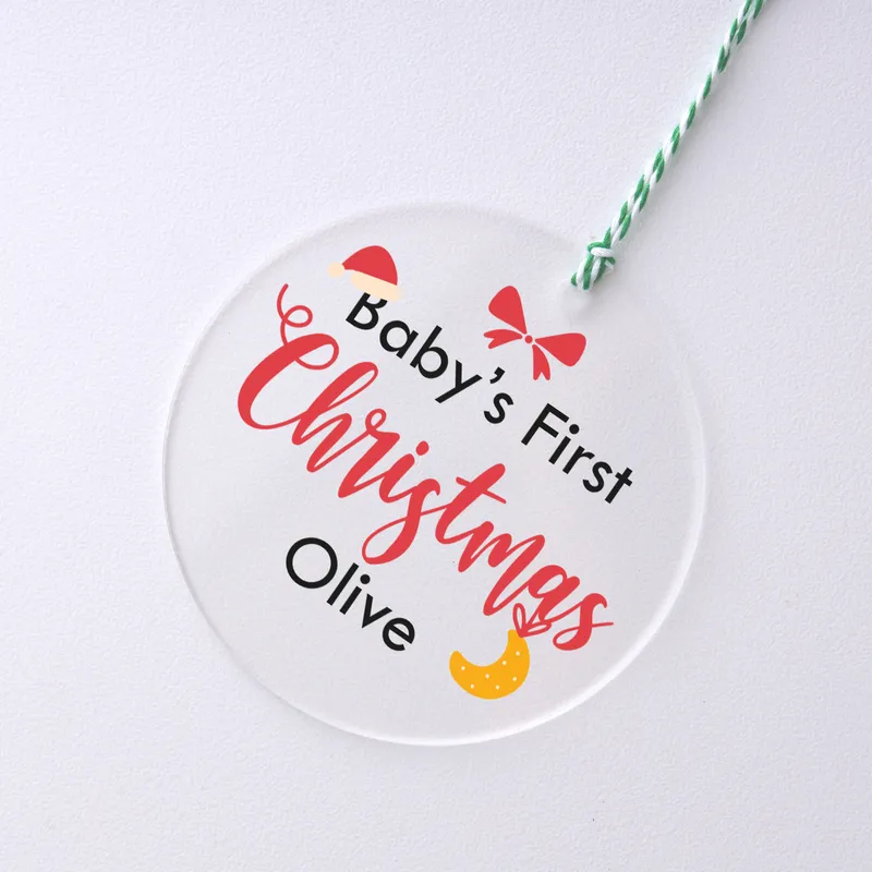 Personalised Baby's First Christmas Acrylic Ornament