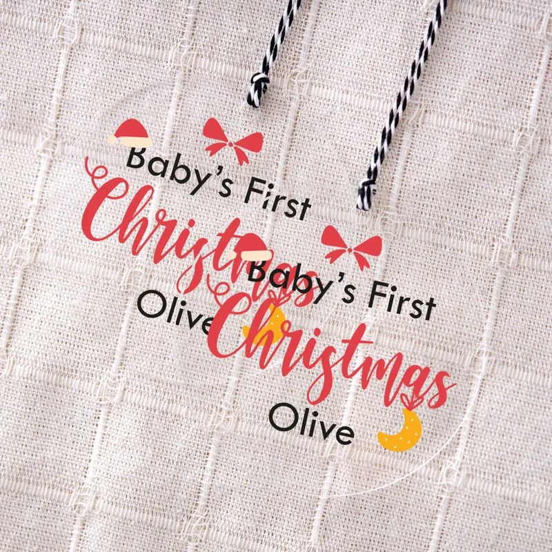 Personalised Baby's First Christmas Acrylic Ornament