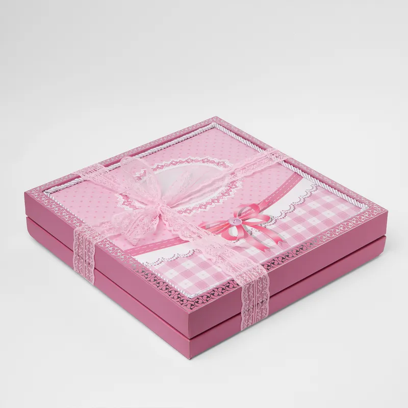 Baby Girl Monthly Milestone Photo Blanket with Gift Box
