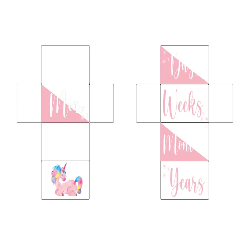 Baby Girl Wooden Personalized Milestone Blocks