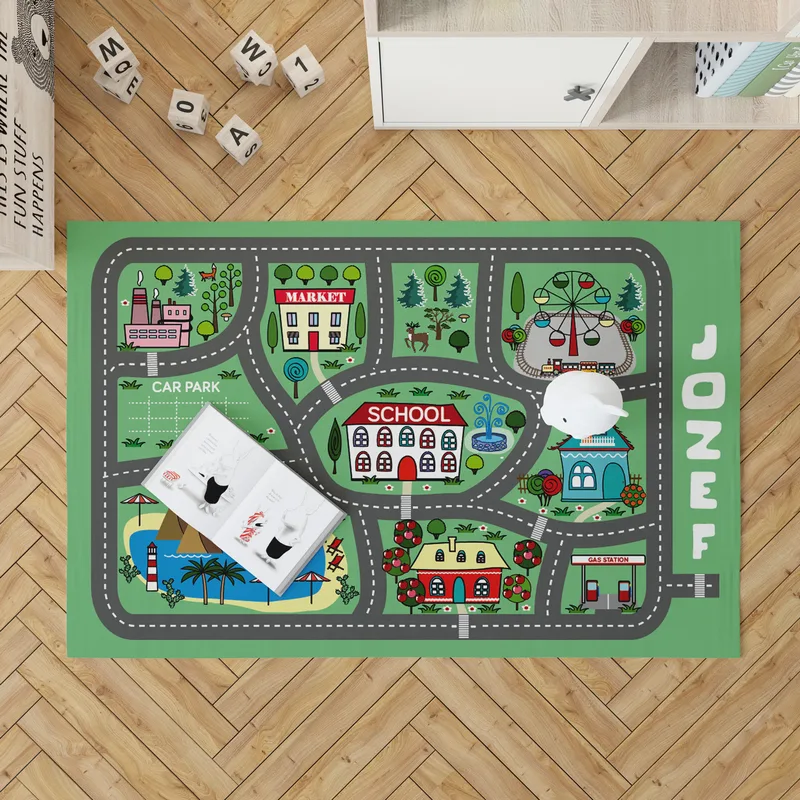 Personalised Baby Play Mat with Custom Name Design