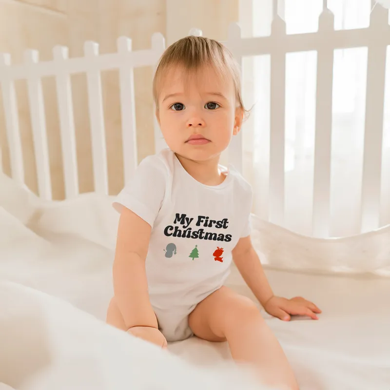 Baby's First Christmas Personalised Bodysuit for Newborns