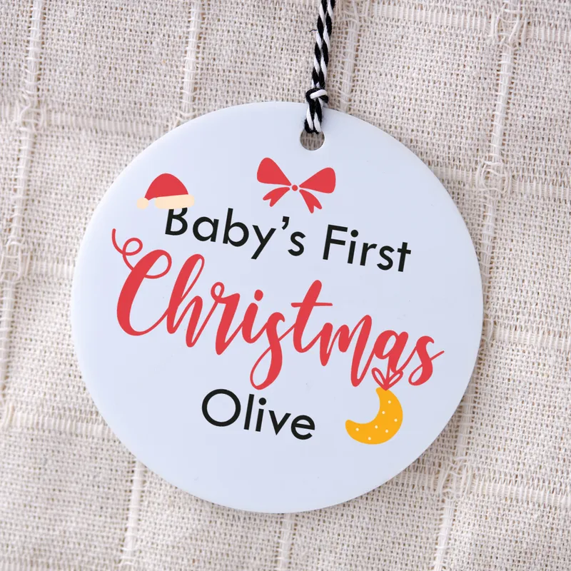 Baby's First Personalized Christmas Ornament