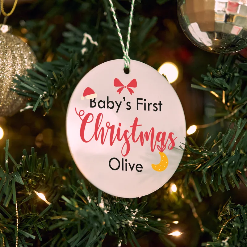 Baby's First Personalized Christmas Ornament