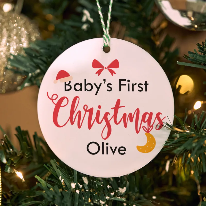 Baby's First Personalized Christmas Ornament