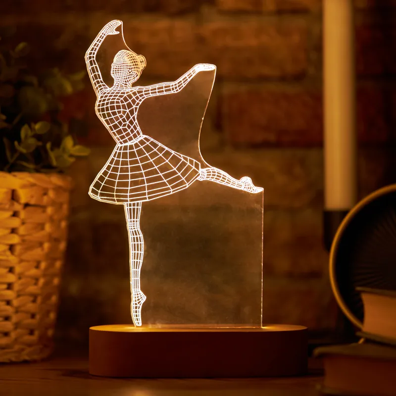 Ballerina 3D Design Decorative LED Light