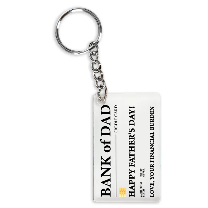 Bank of Dad Funny Keychain Gift for Father's Day