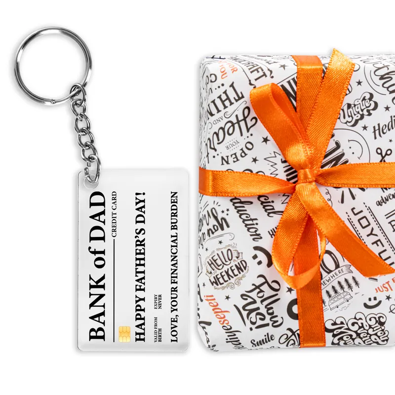 Bank of Dad Funny Keychain Gift for Father's Day