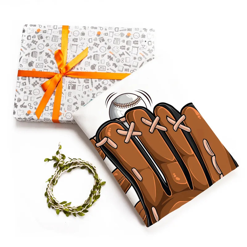 Personalised Baseball Baby Milestone Blanket for Newborn Photos