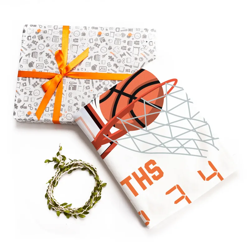 Basketball Design Milestone Baby Photo Blanket