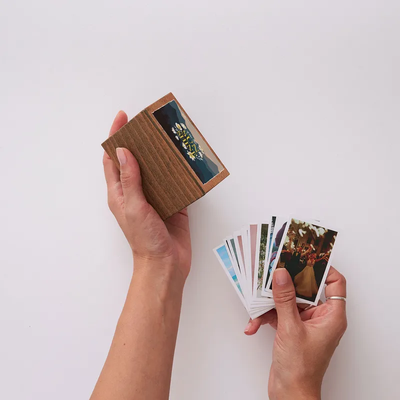 Be The Sunshine Motto Wooden Photo Box with 70 Photo Prints