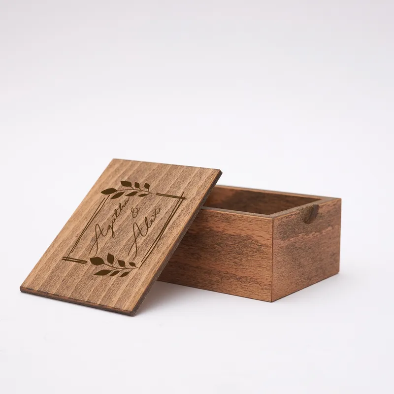 Personalised Wooden Photo Memory Box for 70 Pictures