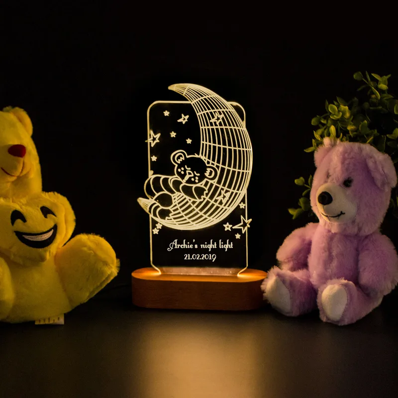 Bedtime Gifts for Kids 3D LED Lamp Night Light