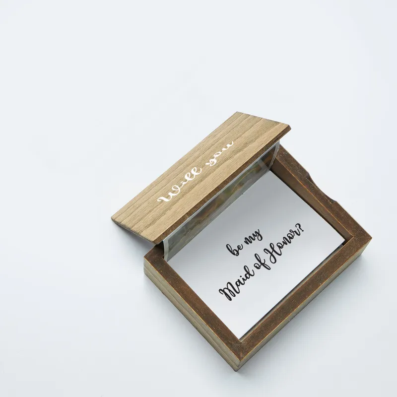 Best Bridesmaid Design Covered Photo Storage Box with Photo Prints as Gift for Bridesmaid