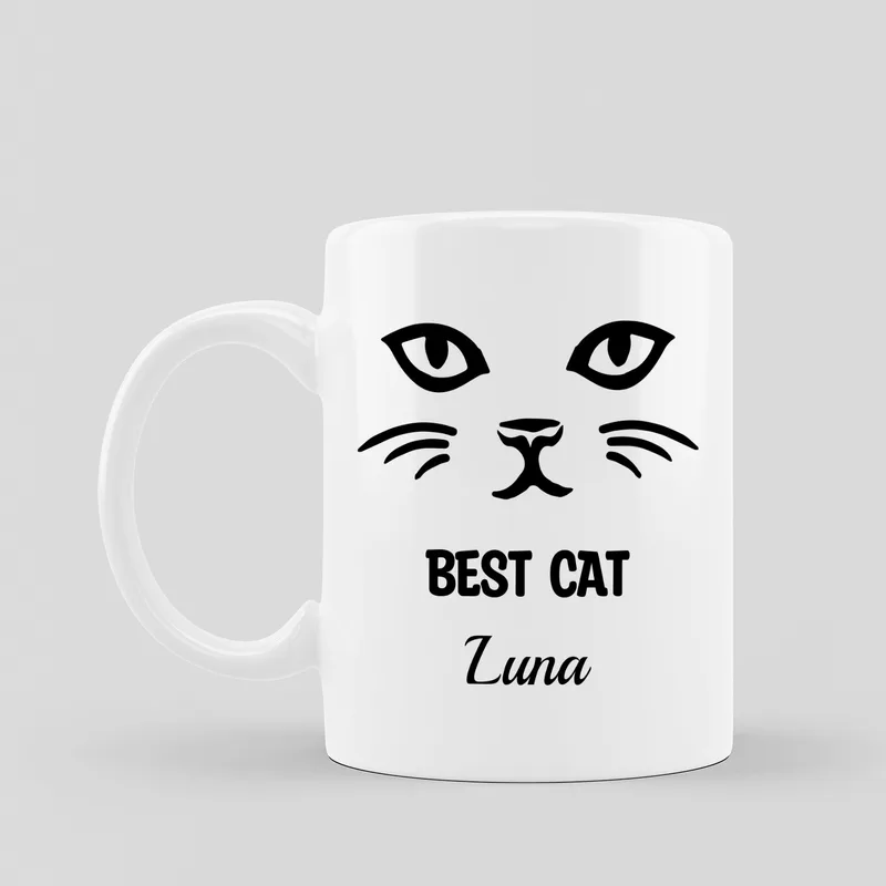 Best Cat Design Personalized Coffee Mug as Pet Lovers Gift