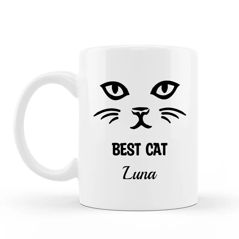 Best Cat Design Personalized Coffee Mug as Pet Lovers Gift