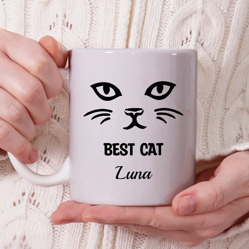 Best Cat Design Personalized Coffee Mug as Pet Lovers Gift