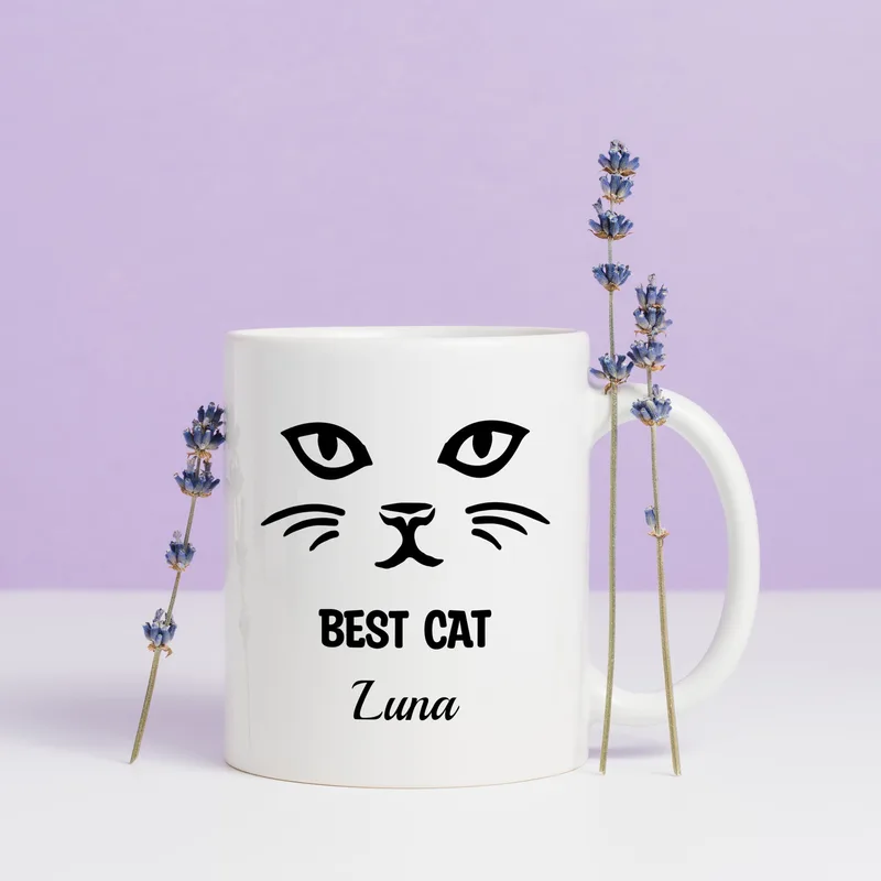 Best Cat Design Personalized Coffee Mug as Pet Lovers Gift