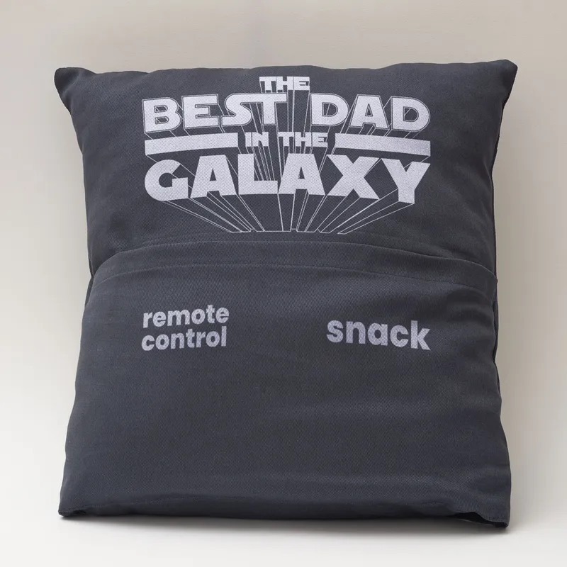 Best Dad in the Galaxy Pillow with Pocket as Perfect Gift for Father's Day