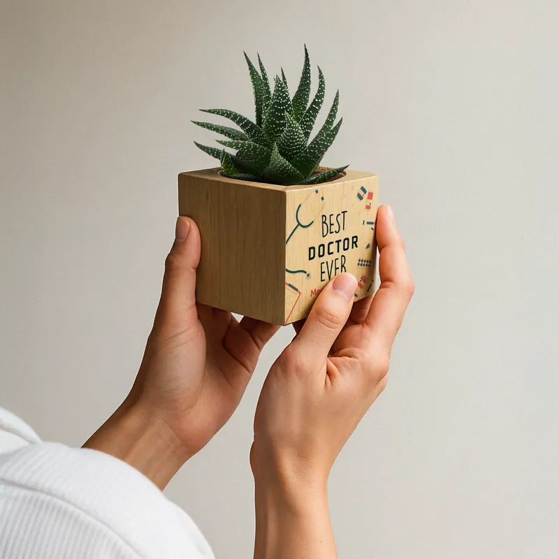 Best Doctor Ever Personalized Succulent Naturacube
