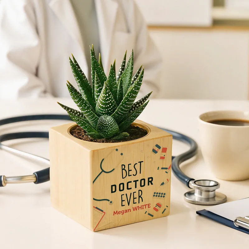 Best Doctor Ever Personalized Succulent Naturacube
