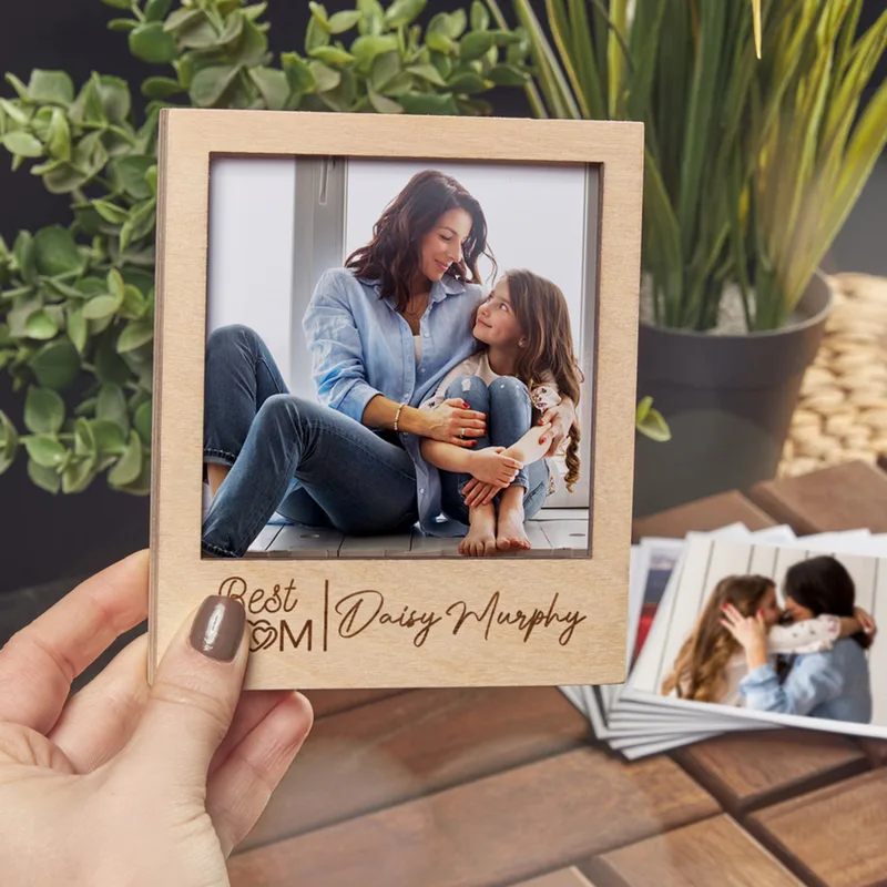 Best Mom Gifts for Mom Personalized Pola Photo Wooden Frame