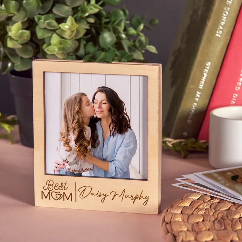 Best Mom Gifts for Mom Personalized Pola Photo Wooden Frame