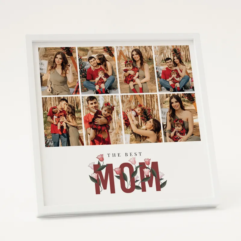 Best Mom Personalized 8-Photo Frame 8x8 Keepsake