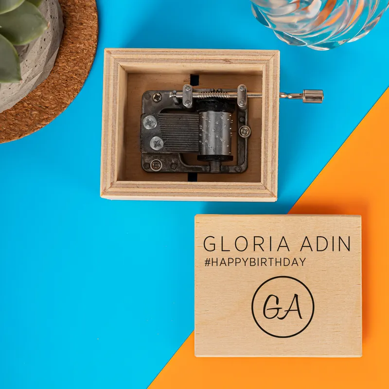 Birthday Gift for a Friend Wooden Music Box