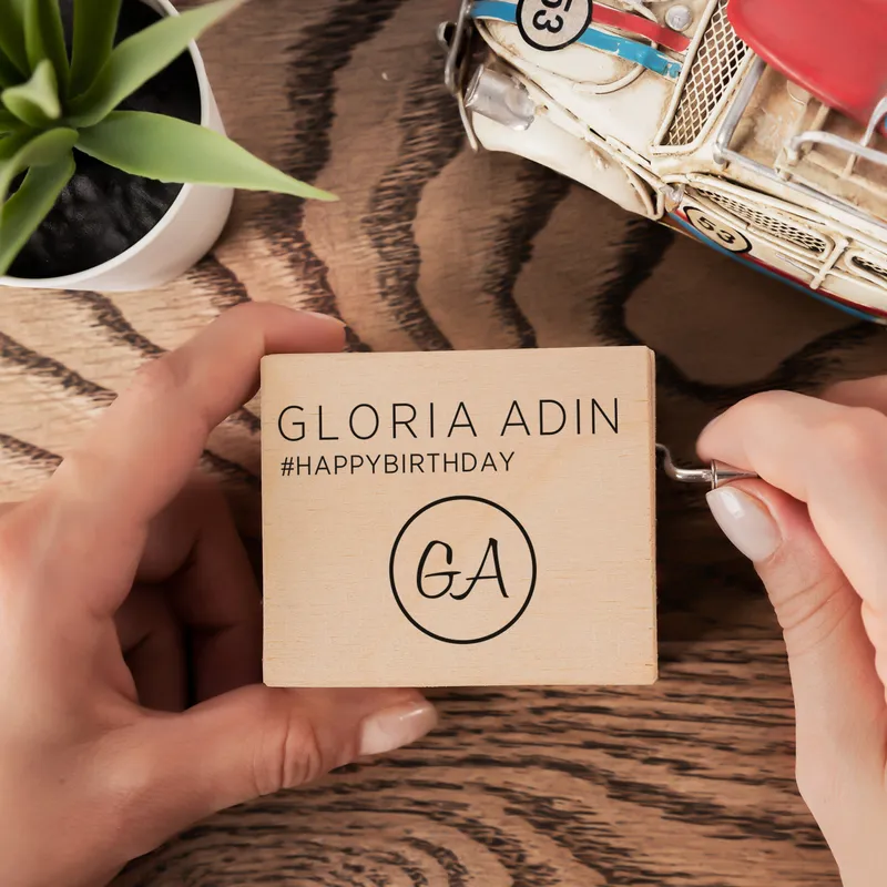 Birthday Gift for a Friend Wooden Music Box