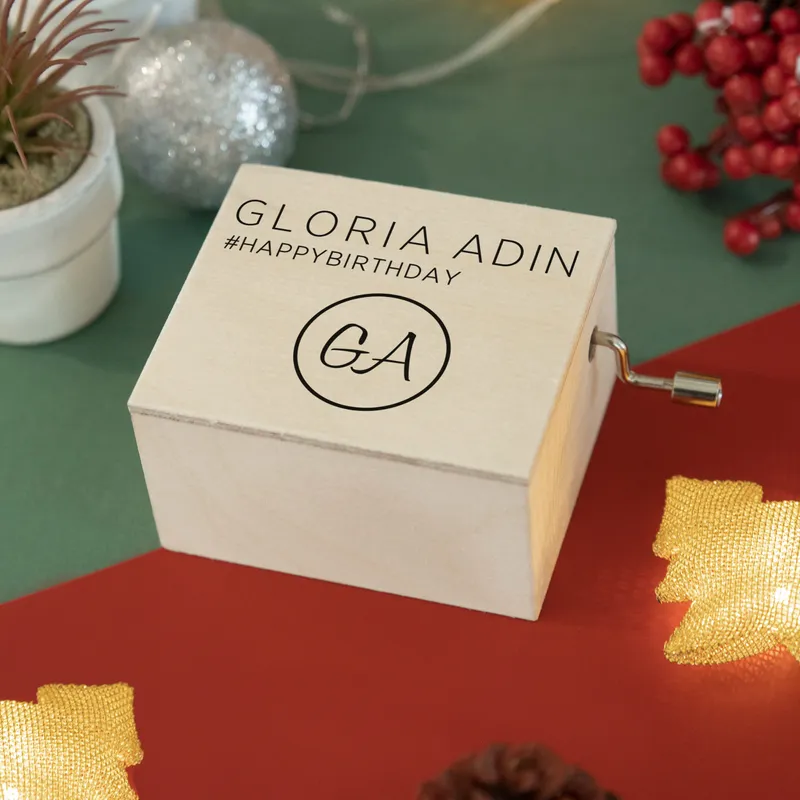 Birthday Gift for a Friend Wooden Music Box