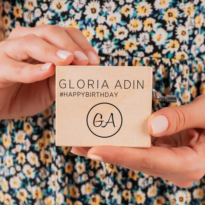 Birthday Gift for a Friend Wooden Music Box