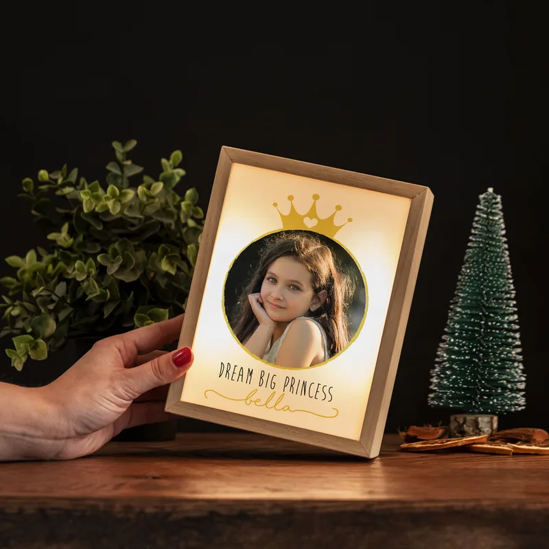 Personalised Princess Photo Lamp Box for Birthday Gifts