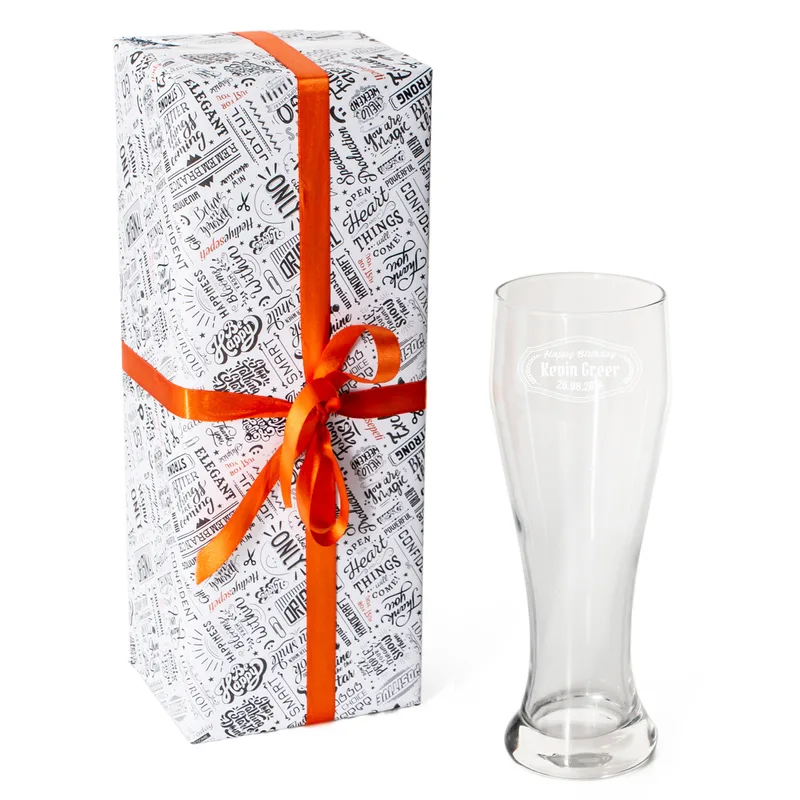 Personalised Birthday Beer Glass for Men and Women