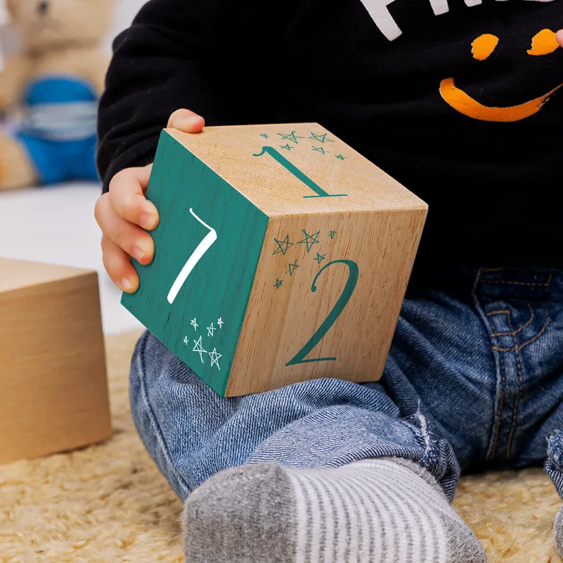 Personalised Wooden Baby Name Blocks for Boys