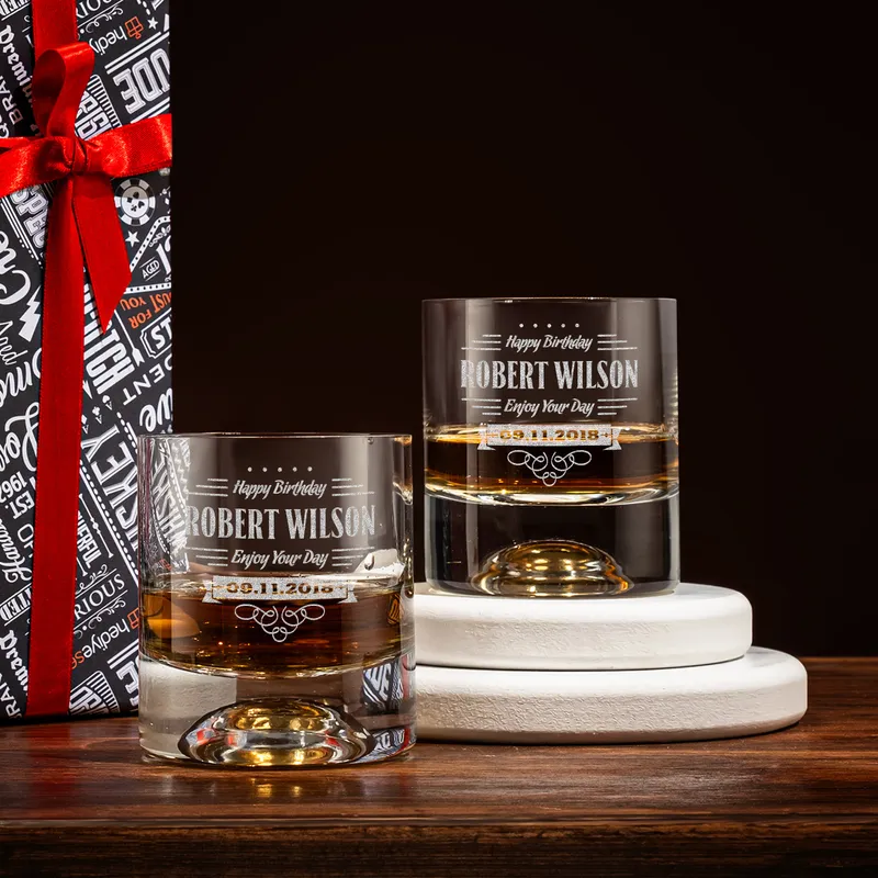 Birthday Gifts for Boyfriend Whiskey Glasses Set
