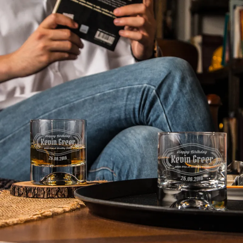 Personalised Whiskey Glass Set for Men