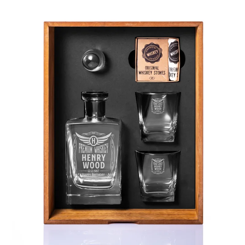 Birthday Gifts Orkney Whiskey Set in Wooden Box