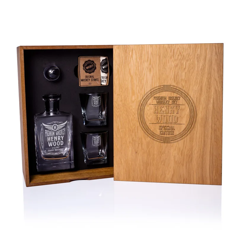 Birthday Gifts Orkney Whiskey Set in Wooden Box