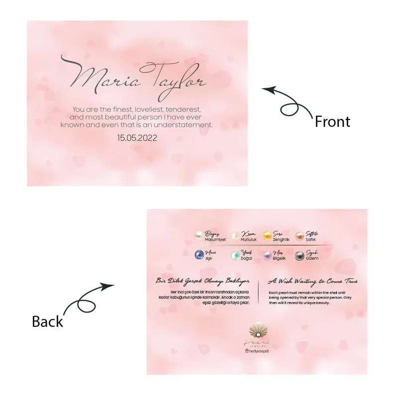 Birthday Gifts Personalized Genuine Oyster Pearl Necklace with Message