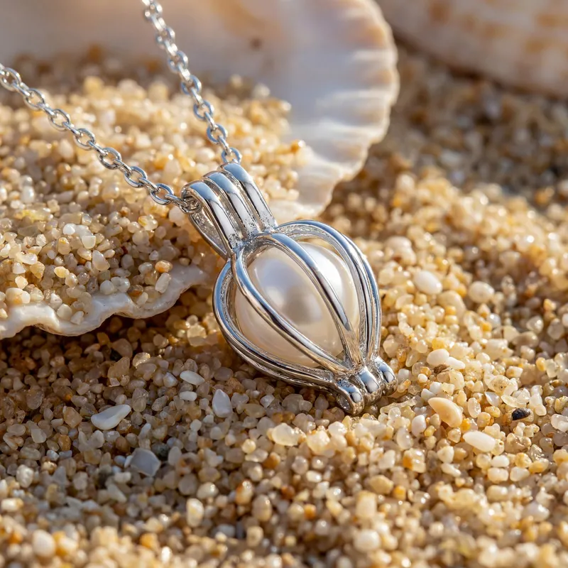 Personalised Birthday Pearl Necklace Gift with Custom Message