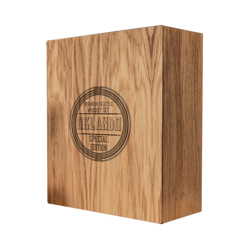 Birthday Gifts Seattle Whiskey Set in Wooden Gift Box