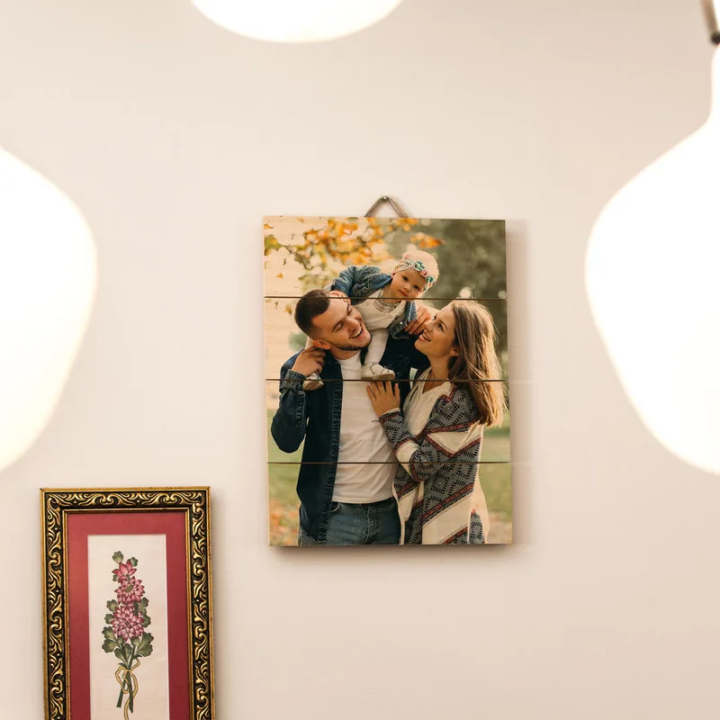 Personalised Photo Wooden Palette Art for Birthdays and Valentine's Day