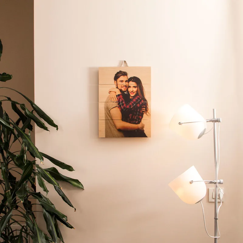 Personalised Photo Wooden Palette Art for Birthdays and Valentine's Day