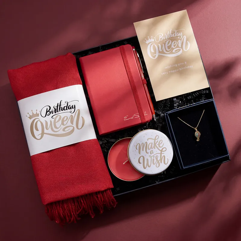 Birthday Queen Gift Box with Necklace for Her