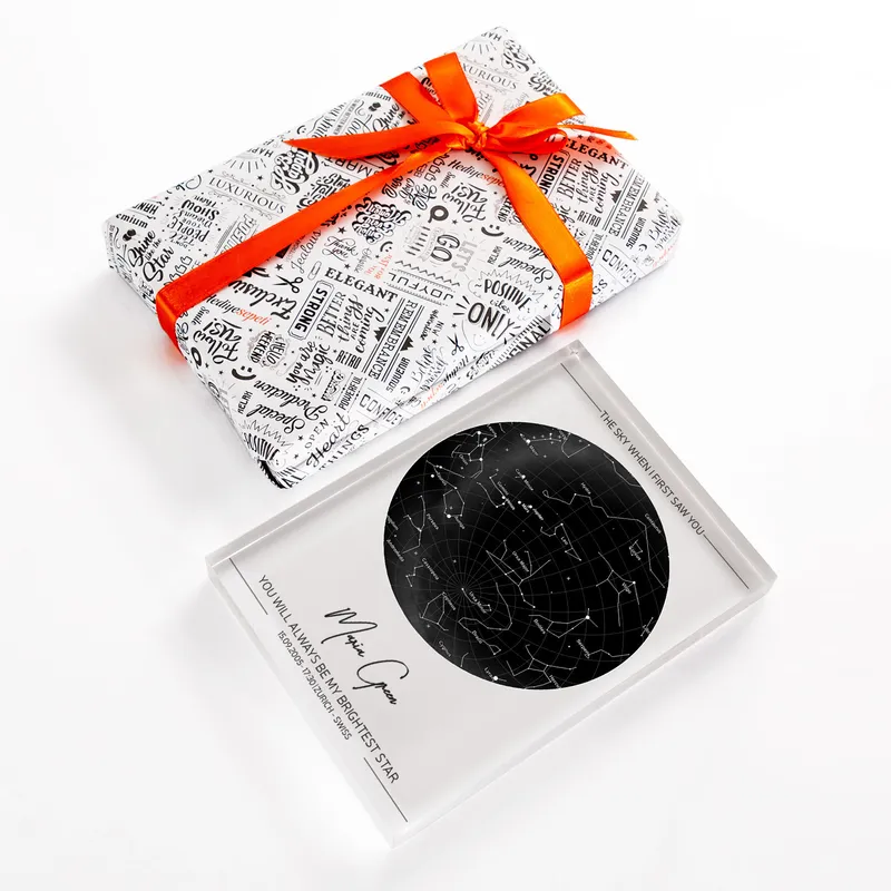 Personalised Star Map Acrylic Display for Birthdays