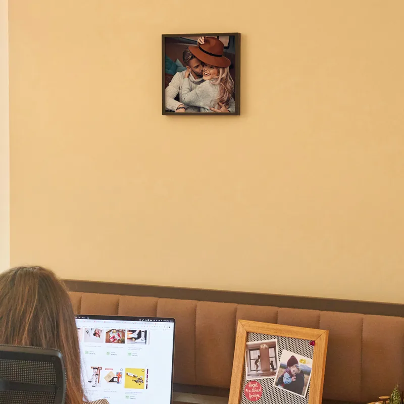 Personalised Black Wall Frame with Photo Print for Home Decor