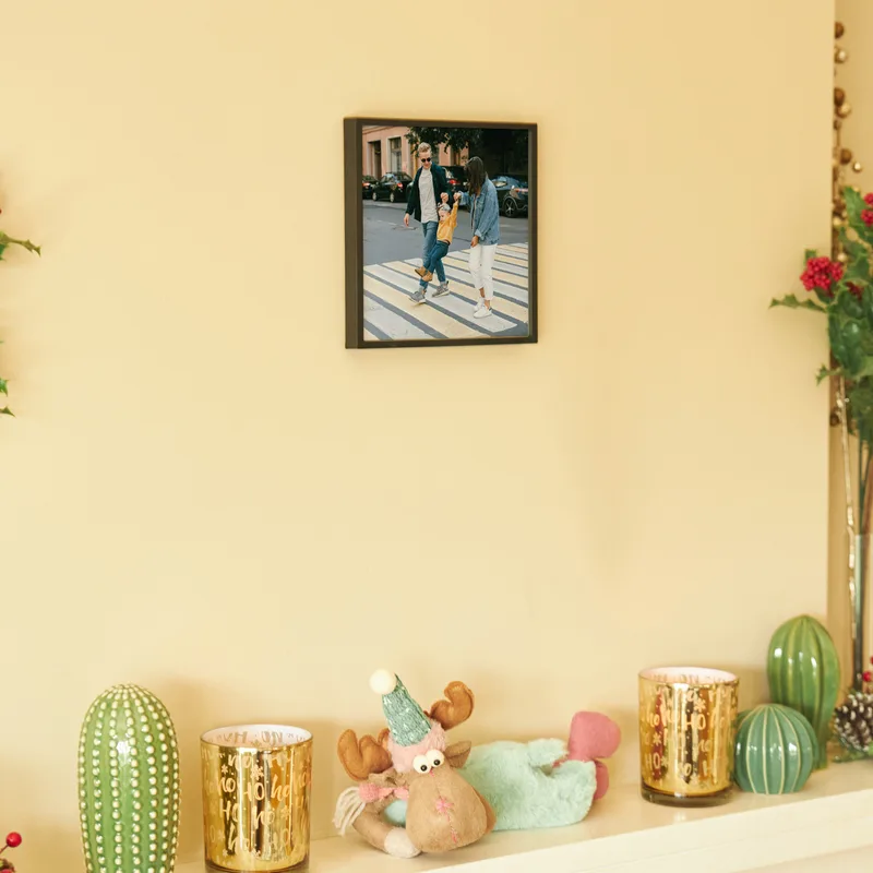 Personalised Black Wall Frame with Photo Print for Home Decor