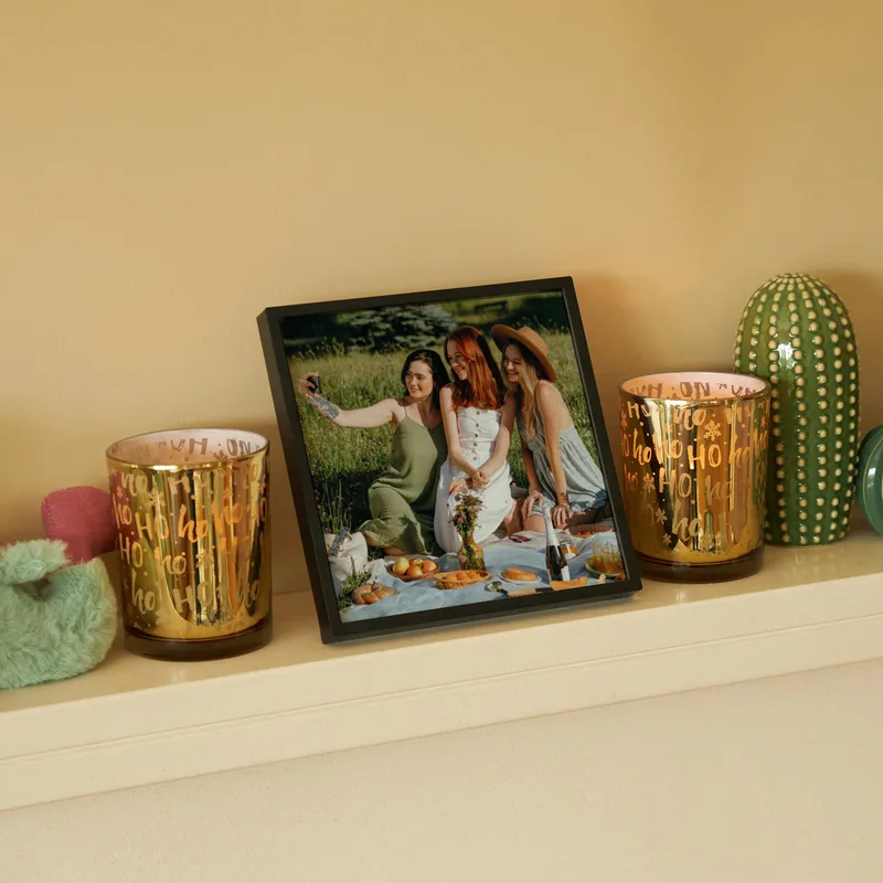 Personalised Black Wall Frame with Photo Print for Home Decor